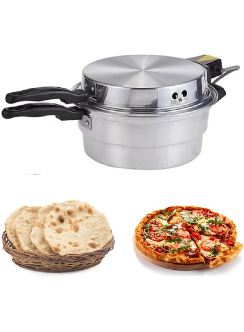 AMM Arabic Khameer Bread Maker 32cm | Mini Electric Oven for Pita, Khubz & Mini Pizza | Aluminum Non-Stick Plate, 1200W, Fast Heat - Image 1